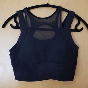 Lululemon Black High Neck Mesh Sports Bra 6